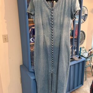 Vintage Denim Maxi Dress